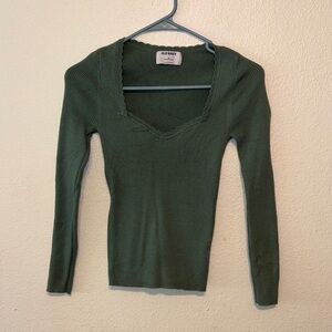 Old Navy Women's Deep‎ Green Long Sleeve Tee